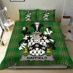 Irish Hatfield Coat of Arms Family Crest Ireland Bedding Set Irish National Tartan Irish County Bedding Set Duvet Covers