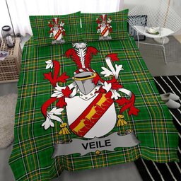 Irish Veile or Veale Coat of Arms Family Crest Ireland Bedding Set Irish National Tartan Irish County Bedding Set Duvet Covers
