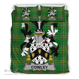 Irish Cowley or Cooley Coat of Arms Family Crest Ireland Bedding Set Irish National Tartan Irish County Bedding Set Duvet Covers