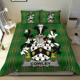 Irish Cowley or Cooley Coat of Arms Family Crest Ireland Bedding Set Irish National Tartan Irish County Bedding Set Duvet Covers