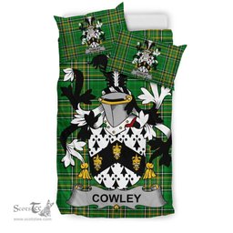 Irish Cowley or Cooley Coat of Arms Family Crest Ireland Bedding Set Irish National Tartan Irish County Bedding Set Duvet Covers