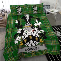 Irish Cowley or Cooley Coat of Arms Family Crest Ireland Bedding Set Irish National Tartan Irish County Bedding Set Duvet Covers