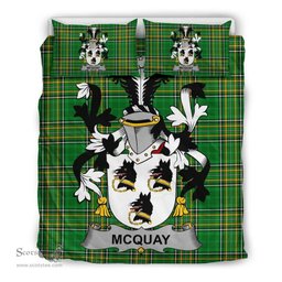 Irish McQuay or MacQuay Coat of Arms Family Crest Ireland Bedding Set Irish National Tartan Irish County Bedding Set Duvet Covers