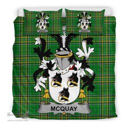 Irish McQuay or MacQuay Coat of Arms Family Crest Ireland Bedding Set Irish National Tartan Irish County Bedding Set Duvet Covers