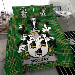 Irish McQuay or MacQuay Coat of Arms Family Crest Ireland Bedding Set Irish National Tartan Irish County Bedding Set Duvet Covers