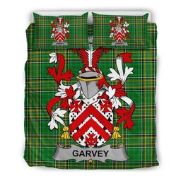 Irish Garvey or O'Garvey Coat of Arms Family Crest Ireland Bedding Set Irish National Tartan Irish County Bedding Set Duvet Covers