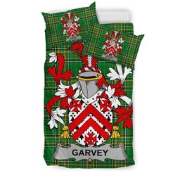 Irish Garvey or O'Garvey Coat of Arms Family Crest Ireland Bedding Set Irish National Tartan Irish County Bedding Set Duvet Covers