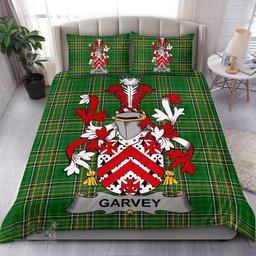 Irish Garvey or O'Garvey Coat of Arms Family Crest Ireland Bedding Set Irish National Tartan Irish County Bedding Set Duvet Covers