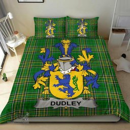 Irish Dudley Coat of Arms Family Crest Ireland Bedding Set Irish National Tartan Irish County Bedding Set Duvet Covers