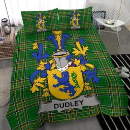 Irish Dudley Coat of Arms Family Crest Ireland Bedding Set Irish National Tartan Irish County Bedding Set Duvet Covers