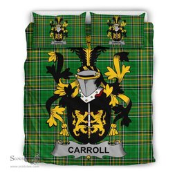 Irish Carroll or O'Carroll Coat of Arms Family Crest Ireland Bedding Set Irish National Tartan Irish County Bedding Set Duvet Covers