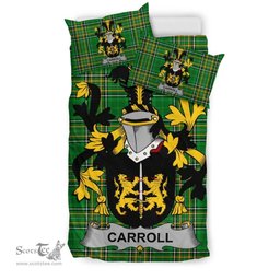 Irish Carroll or O'Carroll Coat of Arms Family Crest Ireland Bedding Set Irish National Tartan Irish County Bedding Set Duvet Covers