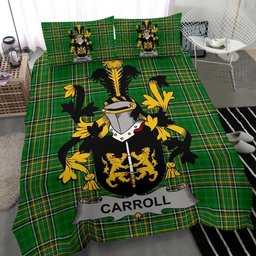 Irish Carroll or O'Carroll Coat of Arms Family Crest Ireland Bedding Set Irish National Tartan Irish County Bedding Set Duvet Covers