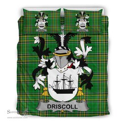 Irish Driscoll or O'Driscoll Coat of Arms Family Crest Ireland Bedding Set Irish National Tartan Irish County Bedding Set Duvet Covers