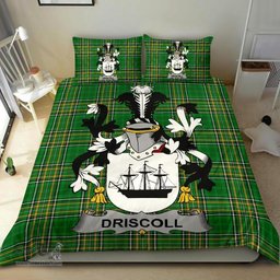 Irish Driscoll or O'Driscoll Coat of Arms Family Crest Ireland Bedding Set Irish National Tartan Irish County Bedding Set Duvet Covers