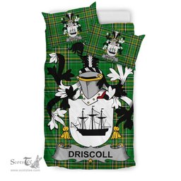 Irish Driscoll or O'Driscoll Coat of Arms Family Crest Ireland Bedding Set Irish National Tartan Irish County Bedding Set Duvet Covers