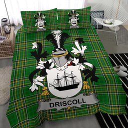 Irish Driscoll or O'Driscoll Coat of Arms Family Crest Ireland Bedding Set Irish National Tartan Irish County Bedding Set Duvet Covers