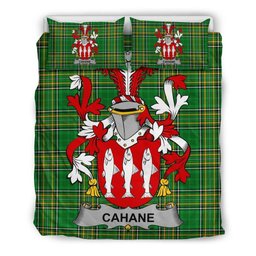 Irish Cahane or O'Cahane Coat of Arms Family Crest Ireland Bedding Set Irish National Tartan Irish County Bedding Set Duvet Covers