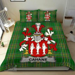 Irish Cahane or O'Cahane Coat of Arms Family Crest Ireland Bedding Set Irish National Tartan Irish County Bedding Set Duvet Covers