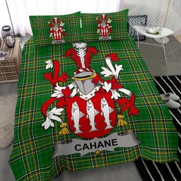 Irish Cahane or O'Cahane Coat of Arms Family Crest Ireland Bedding Set Irish National Tartan Irish County Bedding Set Duvet Covers