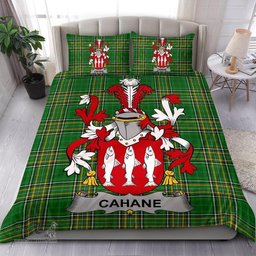 Irish Cahane or O'Cahane Coat of Arms Family Crest Ireland Bedding Set Irish National Tartan Irish County Bedding Set Duvet Covers