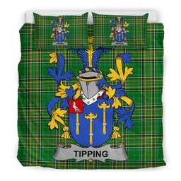 Irish Tipping Coat of Arms Family Crest Ireland Bedding Set Irish National Tartan Irish County Bedding Set Duvet Covers