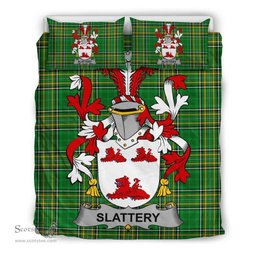 Irish Slattery or O'Slattery Coat of Arms Family Crest Ireland Bedding Set Irish National Tartan Irish County Bedding Set Duvet Covers