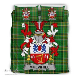 Irish Mulvihill or O'Mulvihill Coat of Arms Family Crest Ireland Bedding Set Irish National Tartan Irish County Bedding Set Duvet Covers