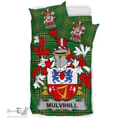 Irish Mulvihill or O'Mulvihill Coat of Arms Family Crest Ireland Bedding Set Irish National Tartan Irish County Bedding Set Duvet Covers