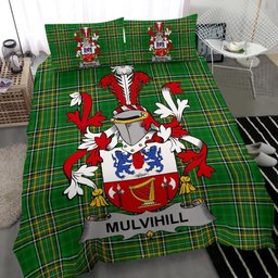 Irish Mulvihill or O'Mulvihill Coat of Arms Family Crest Ireland Bedding Set Irish National Tartan Irish County Bedding Set Duvet Covers