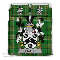 Irish Pratt Coat of Arms Family Crest Ireland Bedding Set Irish National Tartan Irish County Bedding Set Duvet Covers