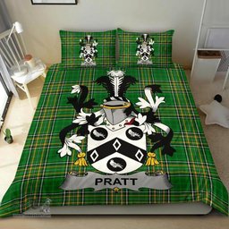 Irish Pratt Coat of Arms Family Crest Ireland Bedding Set Irish National Tartan Irish County Bedding Set Duvet Covers