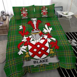 Irish Blake Coat of Arms Family Crest Ireland Bedding Set Irish National Tartan Irish County Bedding Set Duvet Covers