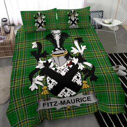 Irish Fitz-Maurice Coat of Arms Family Crest Ireland Bedding Set Irish National Tartan Irish County Bedding Set Duvet Covers
