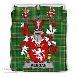 Irish Keegan or Egan Coat of Arms Family Crest Ireland Bedding Set Irish National Tartan Irish County Bedding Set Duvet Covers