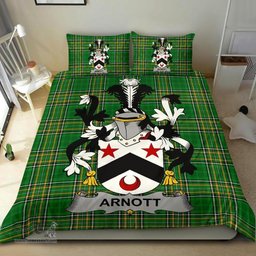 Irish Arnott Coat of Arms Family Crest Ireland Bedding Set Irish National Tartan Irish County Bedding Set Duvet Covers