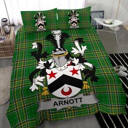Irish Arnott Coat of Arms Family Crest Ireland Bedding Set Irish National Tartan Irish County Bedding Set Duvet Covers