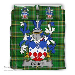 Irish Douse or Dowse Coat of Arms Family Crest Ireland Bedding Set Irish National Tartan Irish County Bedding Set Duvet Covers