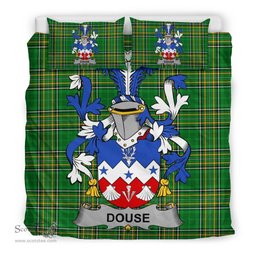 Irish Douse or Dowse Coat of Arms Family Crest Ireland Bedding Set Irish National Tartan Irish County Bedding Set Duvet Covers