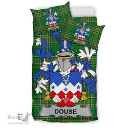Irish Douse or Dowse Coat of Arms Family Crest Ireland Bedding Set Irish National Tartan Irish County Bedding Set Duvet Covers