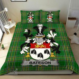 Irish Bateson Coat of Arms Family Crest Ireland Bedding Set Irish National Tartan Irish County Bedding Set Duvet Covers
