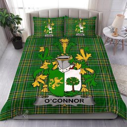 Irish Connor or O'Connor (Sligo) Coat of Arms Family Crest Ireland Bedding Set Irish National Tartan Irish County Bedding Set Duvet Covers