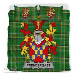 Irish Prendergast Coat of Arms Family Crest Ireland Bedding Set Irish National Tartan Irish County Bedding Set Duvet Covers