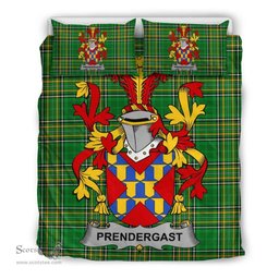 Irish Prendergast Coat of Arms Family Crest Ireland Bedding Set Irish National Tartan Irish County Bedding Set Duvet Covers