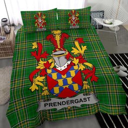 Irish Prendergast Coat of Arms Family Crest Ireland Bedding Set Irish National Tartan Irish County Bedding Set Duvet Covers