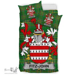 Irish Fitz-John Coat of Arms Family Crest Ireland Bedding Set Irish National Tartan Irish County Bedding Set Duvet Covers