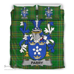 Irish Parry Coat of Arms Family Crest Ireland Bedding Set Irish National Tartan Irish County Bedding Set Duvet Covers