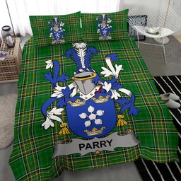 Irish Parry Coat of Arms Family Crest Ireland Bedding Set Irish National Tartan Irish County Bedding Set Duvet Covers