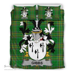 Irish Gibbs Coat of Arms Family Crest Ireland Bedding Set Irish National Tartan Irish County Bedding Set Duvet Covers