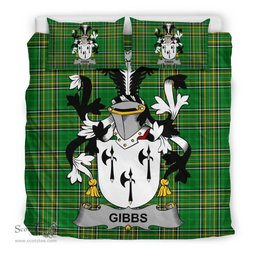 Irish Gibbs Coat of Arms Family Crest Ireland Bedding Set Irish National Tartan Irish County Bedding Set Duvet Covers
